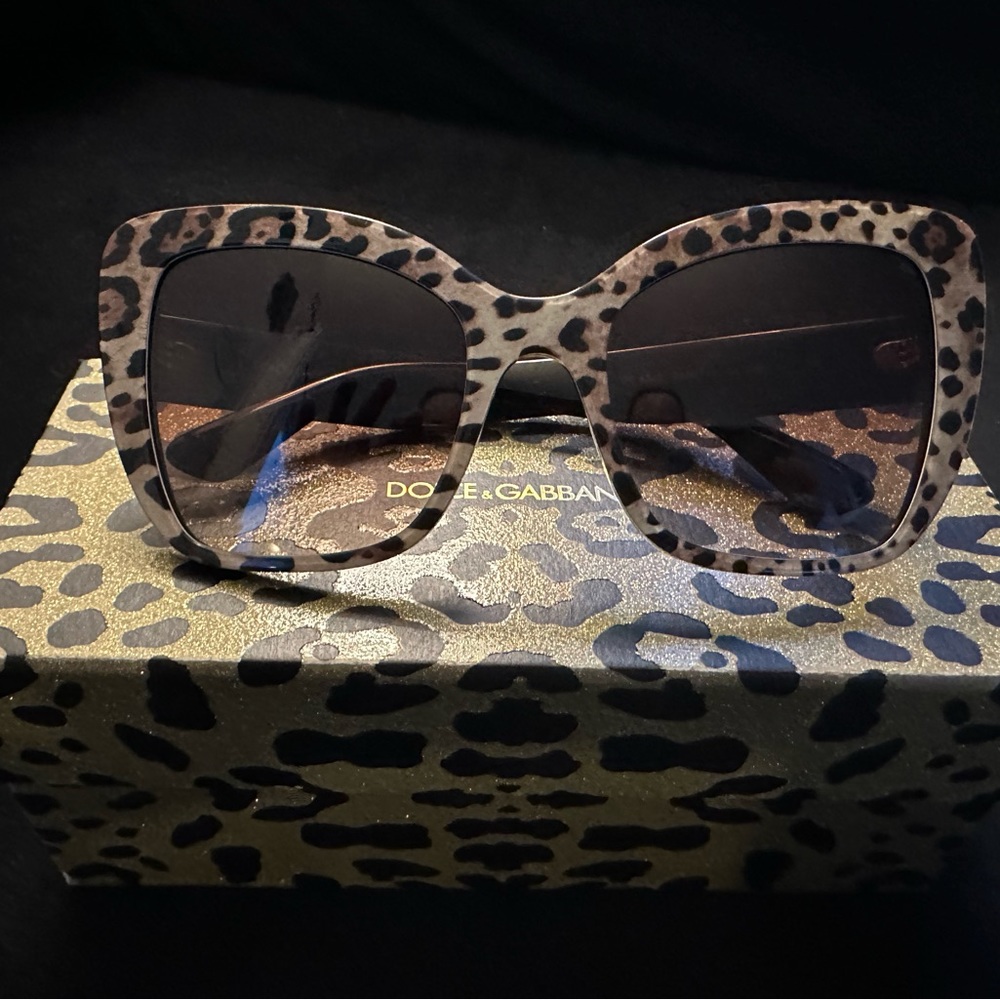 Dolce and Gabbana, leopard print sunglasses